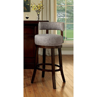 Macia Fabric 29" Swivel Bar Stool Contemporary Style - Light Grey