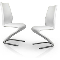 Masika Curved Leatherette Dining Chair