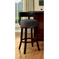 Macia Fabric 29" Swivel Bar Stool Contemporary Style - Grey