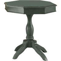 Bazina Octagon Accent Table Transitional Style - Antique Teal
