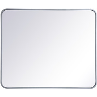 Soft corner metal rectangular mirror 30x36 inch in Silver