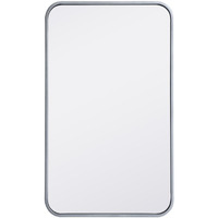 Soft corner metal rectangular mirror 18x30 inch in Silver