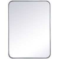 Soft corner metal rectangular mirror 22x30 inch in Silver