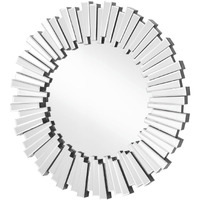 Sparkle 31.5 in. Contemporary Round Mirror in Clear