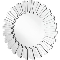 Sparkle 39.5 in. Contemporary Round Mirror in Clear