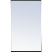 Metal frame Rectangle Mirror 24 inch Black