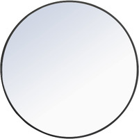 Metal frame Round Mirror 36 inch Black finish