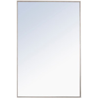 Metal frame Rectangle Mirror 28 inch Silver