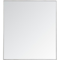 Metal frame rectangle mirror 36 inch in Sliver