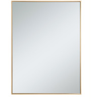 Metal frame rectangle mirror 30 inch in Brass