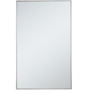 Metal frame rectangle mirror 30 inch in Sliver