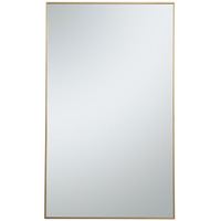 Metal frame rectangle mirror 36 inch in Brass