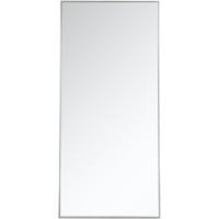 Metal frame rectangle mirror 30 inch in Sliver