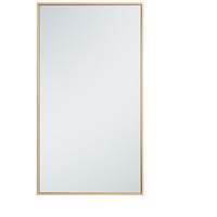 Metal frame rectangle mirror 20 inch in Brass
