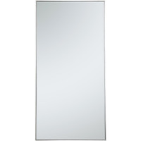 Metal frame rectangle mirror 36 inch in Sliver