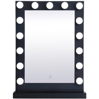Brenda 24 inch by 32 inch plug in LED 5000K mirror in black