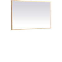 Pier 30x48 inch LED mirror with adjustable color temperature 3000K/4200K/6400K in brass