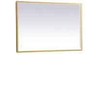 Pier 20x40 inch LED mirror with adjustable color temperature 3000K/4200K/6400K in brass