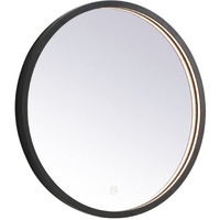 Pier 21 inch LED mirror with adjustable color temperature 3000K/4200K/6400K in black