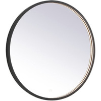 Pier 28 inch LED mirror with adjustable color temperature 3000K/4200K/6400K in black