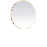 Pier 30x36 inch LED mirror with adjustable color temperature 3000K/4200K/6400K in brass
