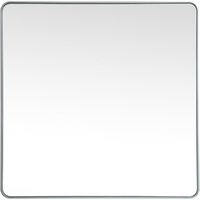 Soft corner metal square mirror 48x48 inch in Silver