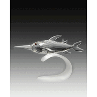 Asfour Crystal 960-65 4.33 L x 2.87 H in. Crystal Swordfish Sea Figurines