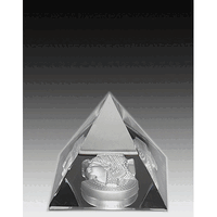 Asfour Crystal 54-45 1.88 L x 1.69 H in. Crystal Pyramid - Cleopatra Egyptian Figurines