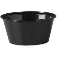 Solo Cups DCCP325BLK Black Plastic Souffle Cups