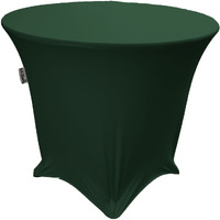 LA Linen TCSpandex30Rx30H-GreenHunterX20 Round Spandex Tablecloth  Hunter Green - 30 x 30 in.