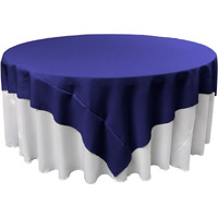 TCpop90x90-RoyalP50 Polyester Poplin Square Tablecloth  Royal - 90 x 90 in.