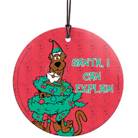 Trend Setters SPCIR1059 Scooby Doo Santa  I Can Explain Starfire Hanging Glass