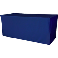 TCpop-fit-96x30x30-RoyalP50 2.77 lbs Polyester Poplin Fitted Tablecloth  Royal