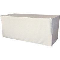 TCpop-fit-96x30x30-WhiteP11 2.77 lbs Polyester Poplin Fitted Tablecloth  White