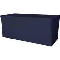 TCpop-fit-72x24x30-NavyP72 2.1 lbs Polyester Poplin Fitted Tablecloth  Navy