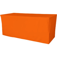 TCpop-fit-72x30x30-OrangeP48 2.23 lbs Polyester Poplin Fitted Tablecloth  Orange