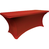 TCSpandex72x30x30-RedX98 Rectangular Spandex Tablecloth  Red - 72 x 30 x 30 in.
