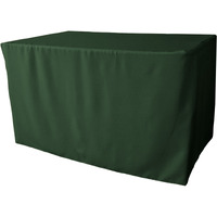 TCpop-fit-48x24x30-GreenHuP20 1.67 lbs Polyester Poplin Fitted Tablecloth  Hunter Green