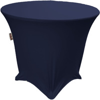 TCSpandex36Rx30H-NavyX72 Round Spandex Tablecloth  Navy - 36 x 30 in.