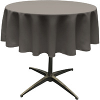 TCpop51R-CharcoalP34 Polyester Poplin Tablecloth  Charcoal - 51 in. Round