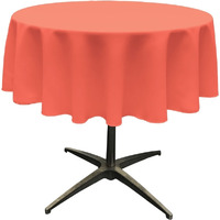 TCpop58R-CoralP55 Polyester Poplin Tablecloth  Coral - 58 in. Round