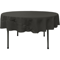 TCpop72R-BlackP24 Polyester Poplin Tablecloth  Black - 72 in. Round
