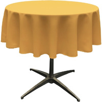 TCpop51R-GoldP14 Polyester Poplin Tablecloth  Gold - 51 in. Round