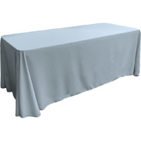 TCpop90x132-BlueLgtP18 Polyester Poplin Rectangular Tablecloth  Light Blue - 90 x 132 in.