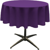 TCpop58R-PurpleP23 Polyester Poplin Tablecloth  Purple - 58 in. Round
