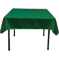 TCpop58x58-GreenEmP32 Polyester Poplin Square Tablecloth  Emerald Green - 58 x 58 in.