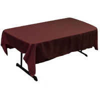 TCpop60x90-BurgundyP17 Polyester Poplin Rectangular Tablecloth  Burgundy - 60 x 90 in.