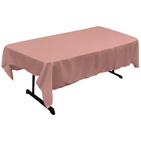 TCpop60x90-RoseP79 Polyester Poplin Rectangular Tablecloth  Dusty Rose - 60 x 90 in.