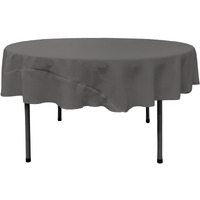 TCpop72R-CharcoalP34 Polyester Poplin Tablecloth  Charcoal - 72 in. Round