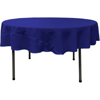 TCpop72R-RoyalP50 Polyester Poplin Tablecloth  Royal - 72 in. Round